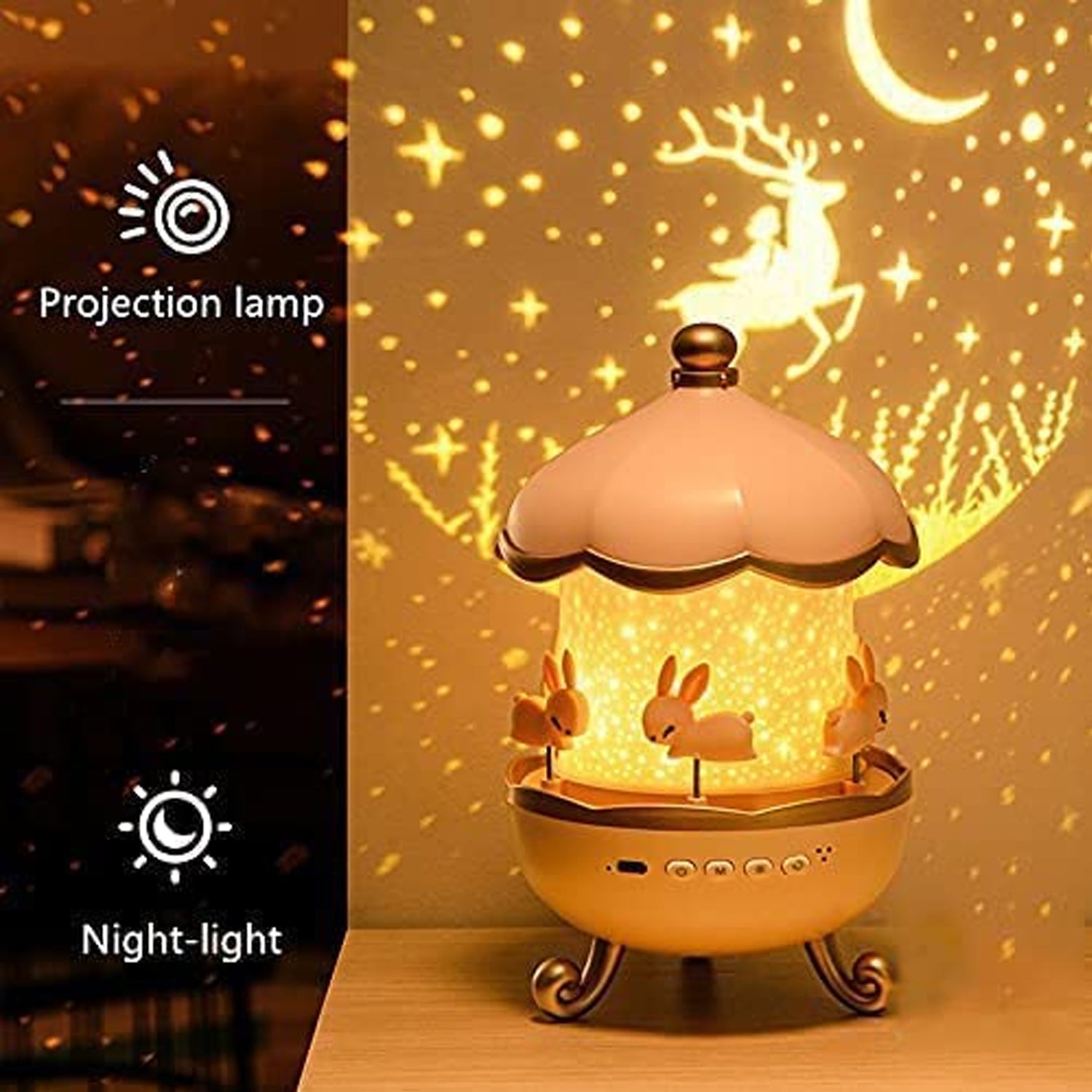 Bunny’s Carousel Rotating LED Night Light Bunny’s Carousel Rotating LED Night Light